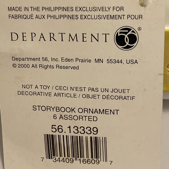 Vintage Dept 56 Storybook RUB A DUB TUB Christmas Ornament cat dog bear 2000 - Picture 7 of 16